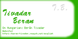 tivadar beran business card
