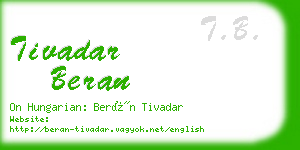 tivadar beran business card